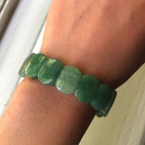 Green strawberry quartz Crystal bangle bracelet